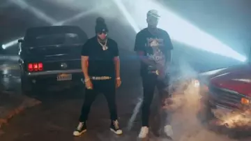 Rick Owens Zapatillas Estroboscópicas de Piel Negra de Caña Alta usadas por El Alfa en El Alfa "El Jefe" Ft. Pablo Piddy - PAKETUM #SagitarioTheAlbum