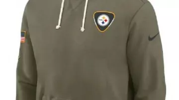 Pittsburgh Steelers Olive 2025 Salute To Service Sideline Standard Issue Dri-FIT Sweat à capuche - Loisirs