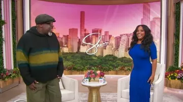 The Elder Statesman Thistle Shadow Striped Alpaca-blend Hoodie worn by Cedric the Entertainer as seen in Sherri on October 29, 2025