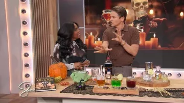 Todd Snyder Relaxed Cotton Basketweave Sweater Polo worn by David Burtka as seen in Sherri on October 30, 2025