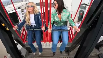 Cinq à Sept Shailene Studded High Rise Jeans in Oceane worn by Jennifer Pedranti as seen in The Real Housewives of Orange County (S19E17)