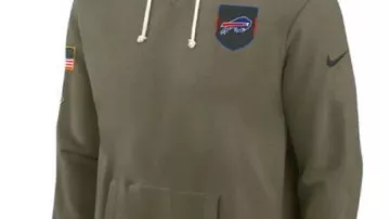Buffalo Bills Olive 2025 Salute To Service Sideline Standard Issue Dri-FIT Sweat à capuche