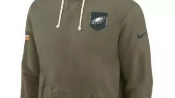 Philadelphia Eagles Olive 2025 Salute To Service Sideline Standard Issue Dri-FIT Hoodie