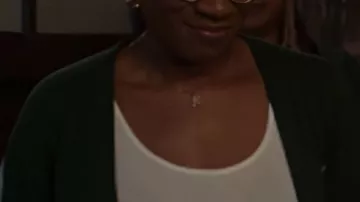 9-1-1 Saison 9 Aisha Hinds Cardigan à imprimé os vert