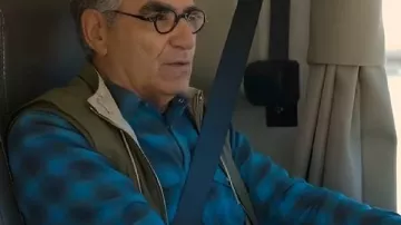 The Reluctant Traveler S3 Eugene Levy Blue Plaid Shirt