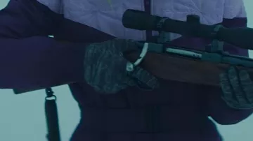 Fur Hooded Jacket worn by Judy Greer in Dead of Winter (2025): A NRW Trailer Reaction! Emma Thompson! Judy Greer!