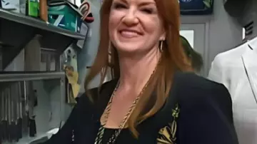 Today Show Black Floral Embellished Blazer worn by Ree Drummond in The Pioneer Woman Reveals The Spiciest Thing She’s Ever Eaten | Six-Minute Marathon | TODAY Original