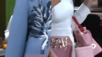 Colorblock Tree Print Coat worn by (RhonniRose Mantilla) in Beyond the Gates