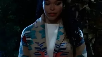 General Hospital 2025 Portia Robinson Aztec Print Cardigan visto en General Hospital