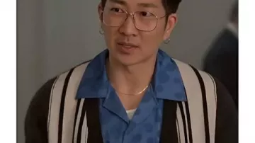 Reasonable Doubt S3 Daniel Kim Blue Polka Dot Shirt