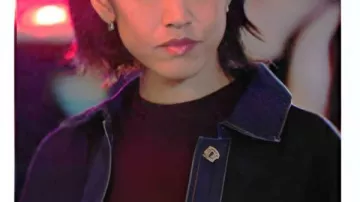 Law And Order S25 Connie Shi Layered Denim Cardigan