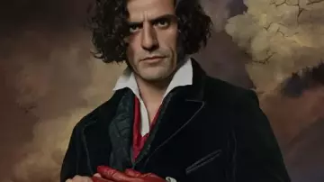 Frankenstein Victor Frankenstein Black Velvet Trench Coat worn by Dr. Victor Frankenstein (Oscar Isaac) as seen in Frankenstein