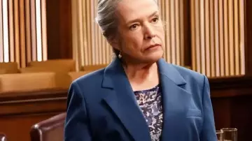 Matlock S02 Madeline Matlock Blue Blazer worn by Madeline 'Matty' Matlock (Kathy Bates) as seen in Matlock (S02)