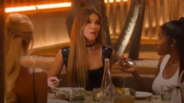 Atsuko Kudo Eden Corset Pencil Dress worn by Chrishell Stause as seen in Selling Sunset (S09E06)