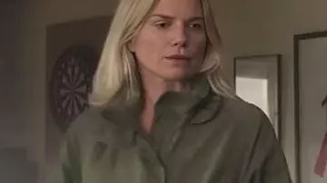 Bad Sisters S2 Green Jacket of Eva Garvey in Bad Sisters (S02) worn by Eva Garvey (Sharon Horgan) Bad Sisters (S02E00)