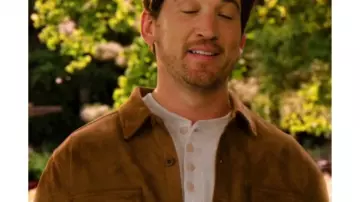 Miles Teller SNL S51 Suede Shirt Jacket (Miles Teller) in Saturday Night Live (S50E21)