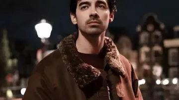 A Very Jonas Christmas Movie Joe Jonas Shearling Jacket