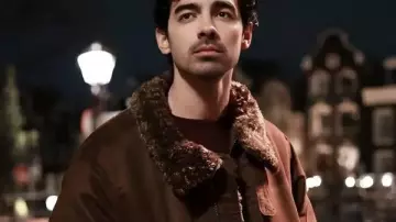 A Very Jonas Christmas Movie Joe Jonas Shearling Jacket