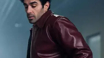 A Very Jonas Christmas Movie 2025 Joe Jonas Leather Jacket