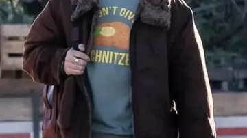 Joe Jonas Brown Shearling Jacket of Joe Jonas (Joe Jonas) in A Very Jonas Christmas Movie