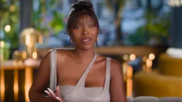 The Attico Crystal Embellished Dress worn by Chelsea Lazkani as seen in Selling Sunset (S09E03)