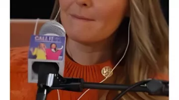 Call It What It Is Camilla Luddington Orange Sweater