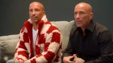 Louis Vuitton x Nigo Jacquard Damier Fleece Blouson worn by Jason Oppenheim as seen in Selling Sunset (S09E04)