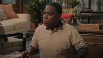 Polo Gucci en piqué de coton avec col Web porté par Francois (Tracy Morgan) comme on le voit dans Crutch (S01E04)