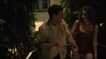 Bode Beige Full Bloom Shirt worn by Dylan (Josh Hutcherson) as seen in I Love LA (S01E01)