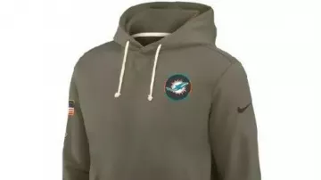Loisirs - Miami Dolphins Olive 2025 Salute To Service Sideline Standard Issue Dri-FIT Hoodie