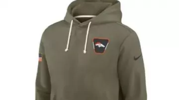 Denver Broncos Olive 2025 Salute To Service Sideline Standard Issue Dri-FIT Hoodie - Recreation