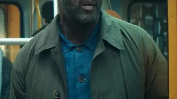 Hijack S02 Idris Elba Green Cotton Coat worn by Sam Nelson (Idris Elba) in Hijack