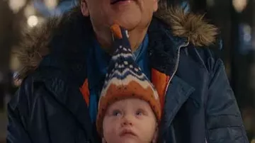 Man vs Baby Series Rowan Atkinson Blue Parka Jacket worn by Trevor Bingley (Rowan Atkinson) in Man Vs Baby (S01)