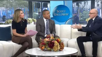 Tory Burch Viscose Pointelle Sweater worn by Savannah Guthrie as seen in Today on November 3, 2025