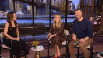 Cinq a Sept Zoella Ruffle Jersey & Mesh Dress worn by Lacey Chabert as seen in LIVE with Kelly and Mark on  November 3, 2025