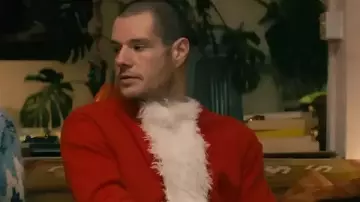 Jingle Bell Heist Connor Swindells Christmas Coat worn by Nick (Connor Swindells) as seen in Jingle Bell Heist