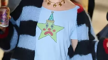 Haley Lu Richardson LA Blue Tee worn by Krista (Haley Lu Richardson) in The Edge of Seventeen