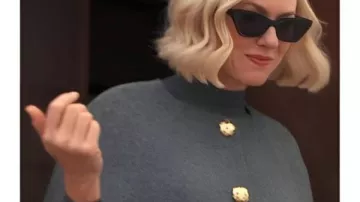 All’s Fair S01 Naomi Watts Grey Cape worn by Naomi Watts in All's Fair