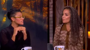 Alemais Stephanie Knit Shirt Dress worn by Sunny Hostin as seen in The View on  October 31, 2025