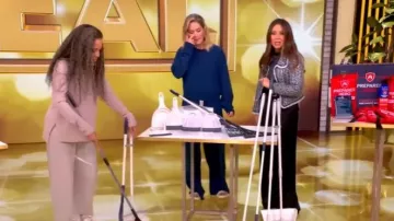 PJ Harlow Jolie Satin Pant worn by Sunny Hostin as seen in The View on November 3, 2025