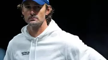 Ferrero Rolex Paris Masters 2025 White Hoodie worn by Juan Carlos Carcedo in Best points of the Rolex Paris Masters 2000 | Rolex Paris Masters
