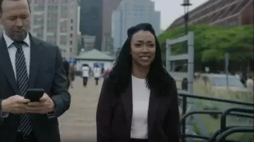 Theory Slim Fit Stretch Wool Blazer worn by Det. Lena Silver (Sonequa Martin-Green) as seen in Boston Blue (S01E03)