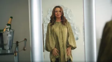 Chloe Silk Blend Lamé Minidress worn by Molly Novak (Maya Rudolph) as seen in Loot (S03E05)