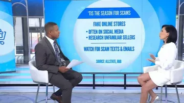 Club Monaco Long Sleeve Belted Pocket Dress worn by Vicky Nguyen as seen in Today on November 3, 2025