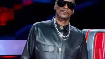 The Voice Black Leather Jacket worn by (Snoop Dogg) as seen in The Voice (S28)