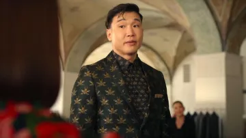 Paisley & Gray Grosvenor Peak Tux Jacket worn by Nicholas (Joel Kim Booster) as seen in Loot (S03E05)