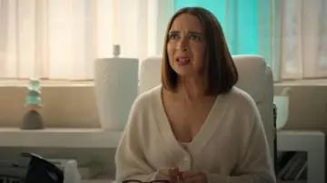 Co Batwing Cashmere Cardigan worn by Molly Novak (Maya Rudolph) as seen in Loot (S03E05)