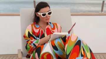 Loewe Anagram 51MM Cat Eye Lunettes de soleil portées par Bronwyn Newport comme on le voit dans The Real Housewives of Salt Lake City (S06E08)