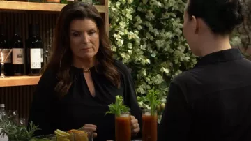 Michael Kors Cutout Chain-Link Top worn by Sheila Carter ( Kimberlin Brown) as seen in The Bold and the Beautiful on October 30, 2025