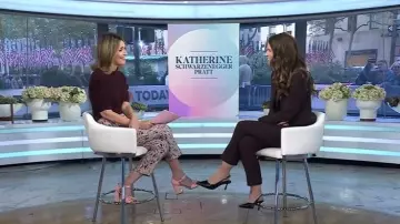 Gucci Baby Buckle Horsebit Ankle-Strap Sandals worn by Savannah Guthrie as seen in Today on November 4, 2025